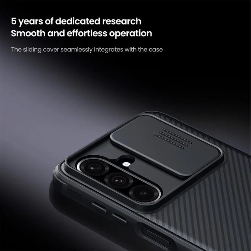 NILLKIN Camshield Pro Series for Samsung Galaxy A26 5G Case PC + TPU Slide Camera Lid Phone Cover - Black