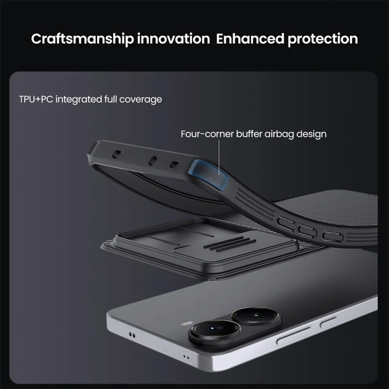 NILLKIN Camshield Pro for Xiaomi Poco X7 Pro 5G Case Compatible with MagSafe TPU + PC Phone Cover with Slider Camera Lid