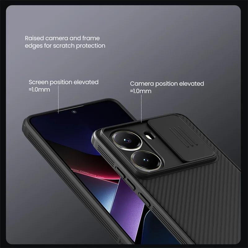 NILLKIN Camshield Pro for Xiaomi Poco X7 Pro 5G Case Compatible with MagSafe TPU + PC Phone Cover with Slider Camera Lid
