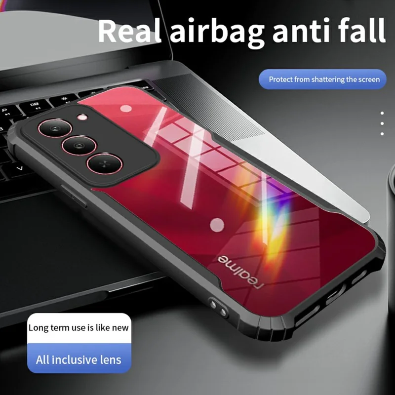 For Realme 14x (India) 5G Case Reinforced Corners TPU + Acrylic Clear Phone Cover