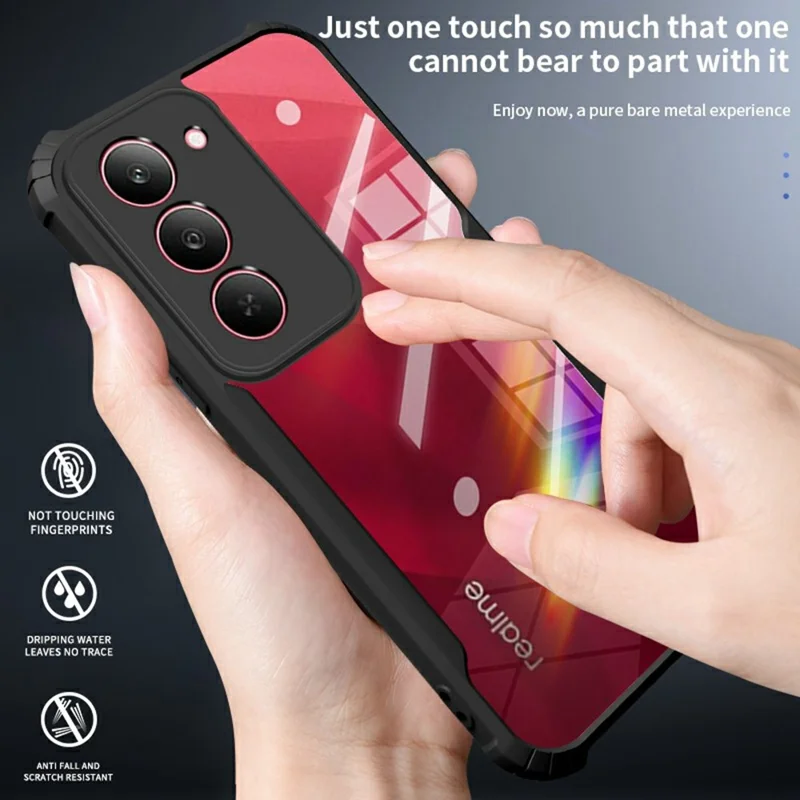 For Realme 14x (India) 5G Case Reinforced Corners TPU + Acrylic Clear Phone Cover