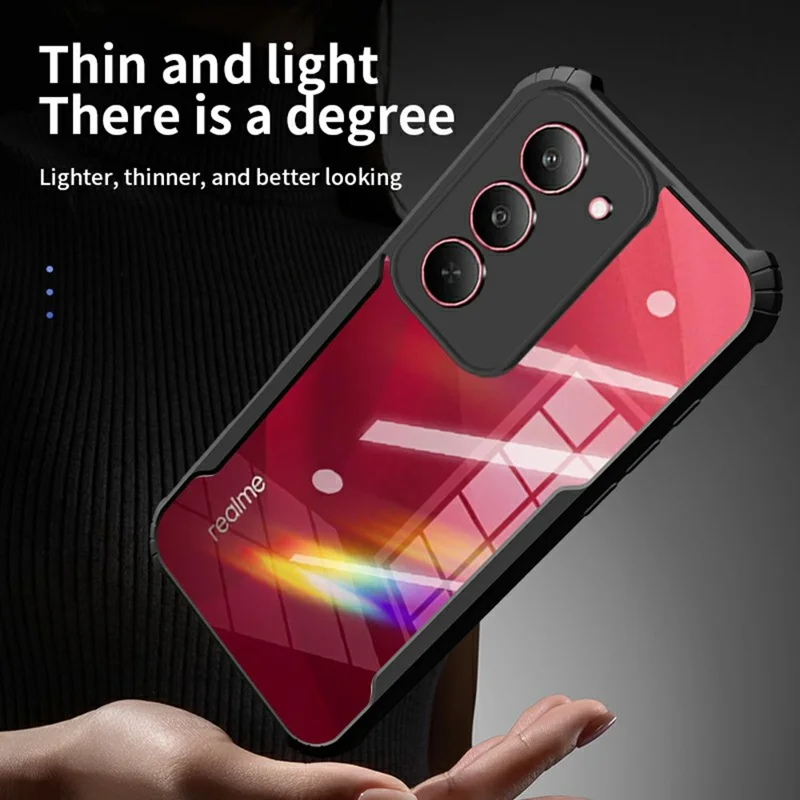 For Realme 14x (India) 5G Case Reinforced Corners TPU + Acrylic Clear Phone Cover