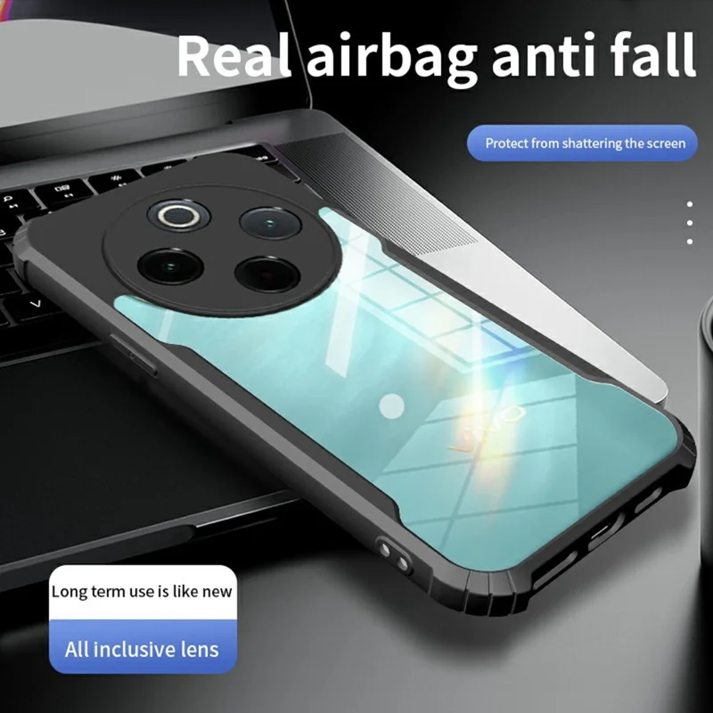 For vivo Y300 Pro 5G Case Reinforced Corners TPU + Acrylic Clear Phone Cover