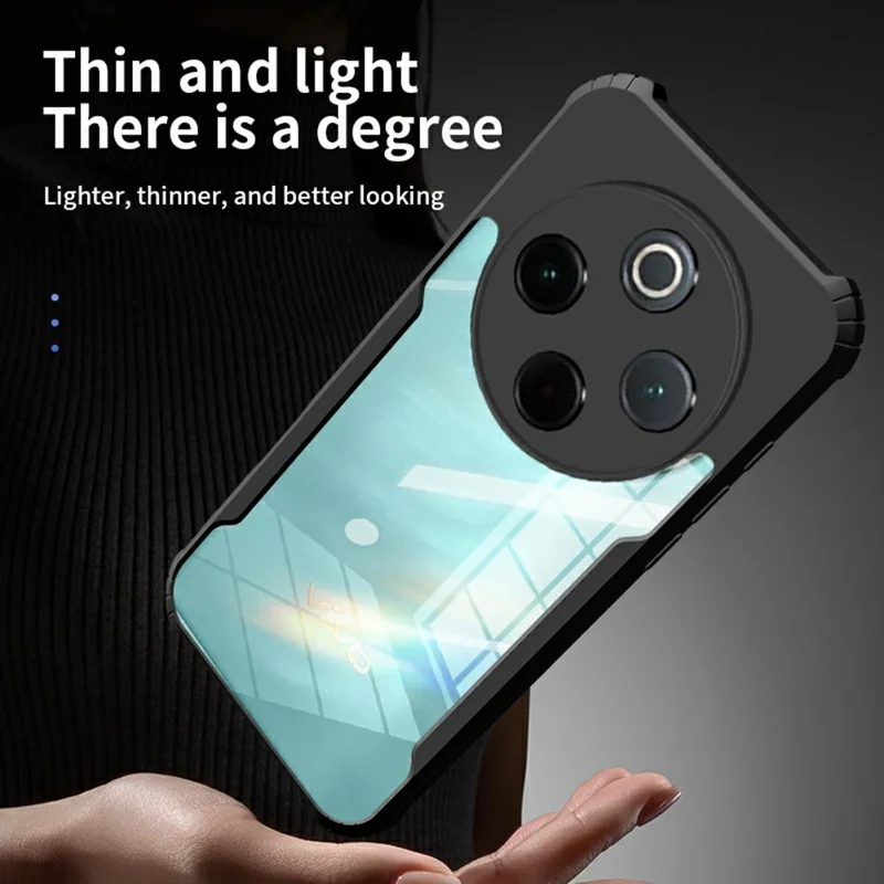 For vivo Y300 Pro 5G Case Reinforced Corners TPU + Acrylic Clear Phone Cover