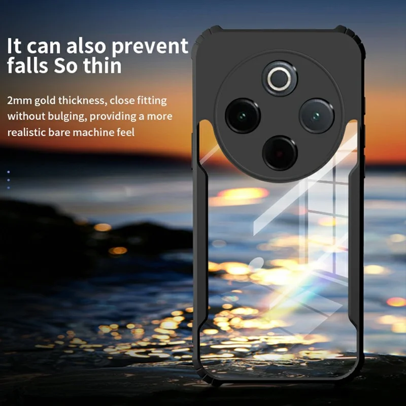 For vivo Y300 Pro 5G Case Reinforced Corners TPU + Acrylic Clear Phone Cover