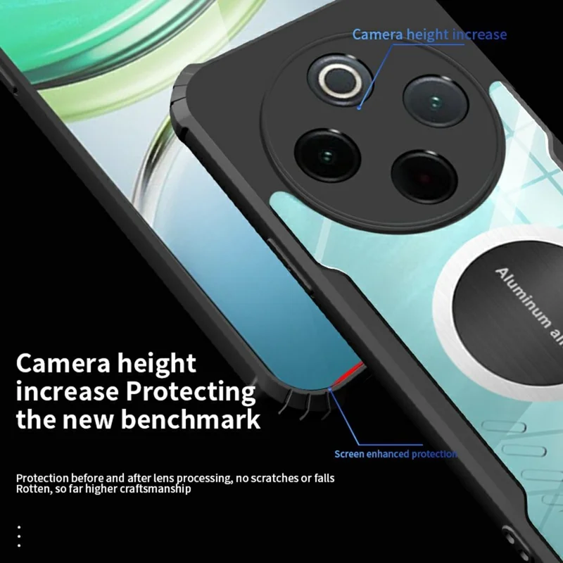 For vivo Y300 Pro 5G Case Reinforced Corners TPU + Acrylic Heat Dissipation Phone Cover