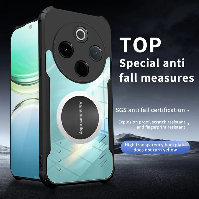 For vivo Y300 Pro 5G Case Reinforced Corners TPU + Acrylic Heat Dissipation Phone Cover