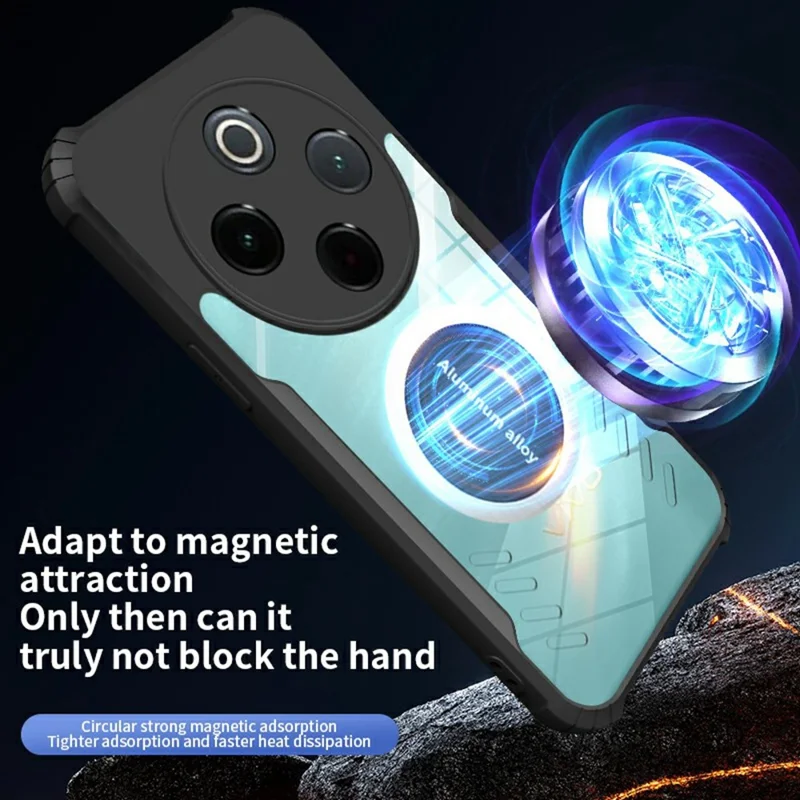 For vivo Y300 Pro 5G Case Reinforced Corners TPU + Acrylic Heat Dissipation Phone Cover