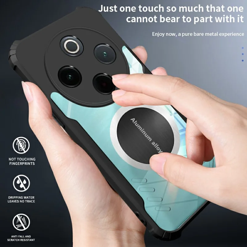 For vivo Y300 Pro 5G Case Reinforced Corners TPU + Acrylic Heat Dissipation Phone Cover