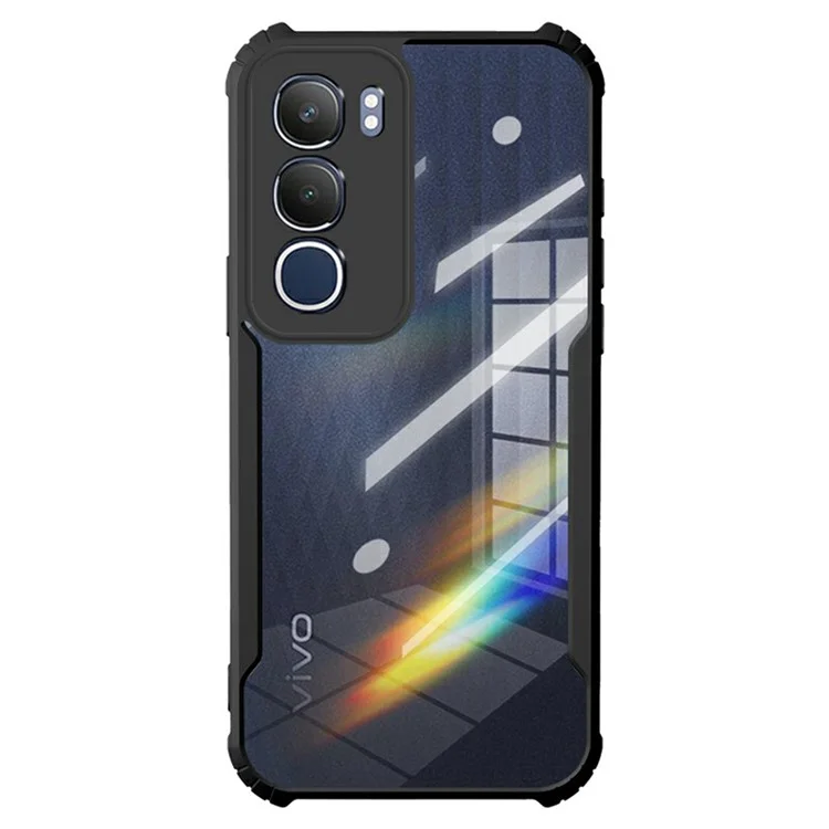 For vivo Y19s 4G Case Reinforced Corners TPU + Acrylic Clear Phone Cover