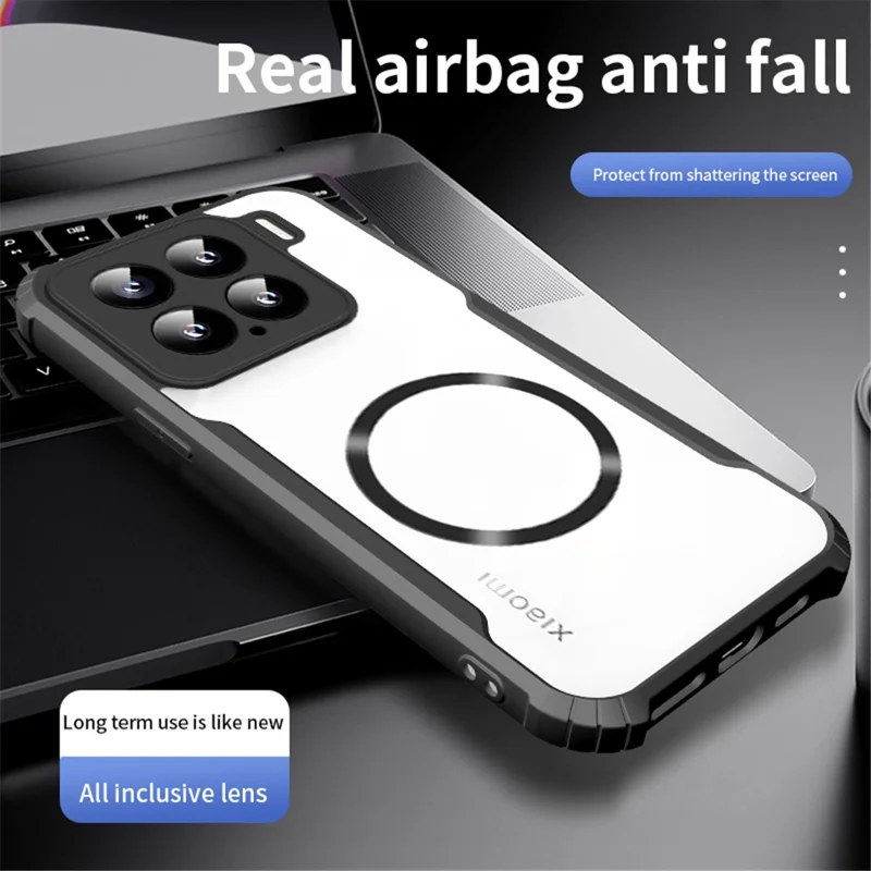 Custodia per Xiaomi 15 Compatibile con MagSafe Angoli Rinforzati TPU + Copertura Telefonica in Acrilico