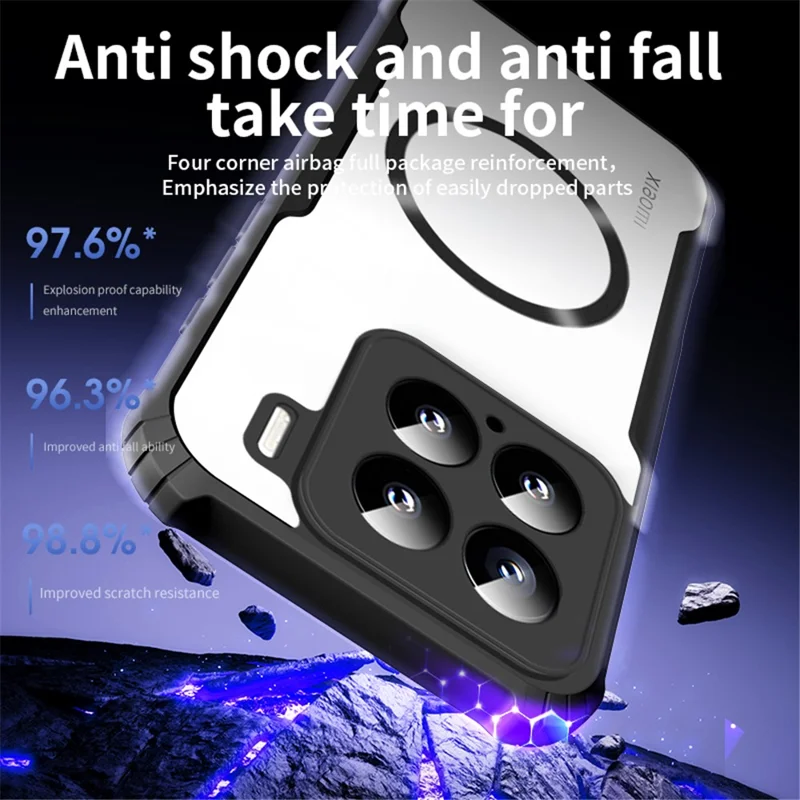 Custodia per Xiaomi 15 Compatibile con MagSafe Angoli Rinforzati TPU + Copertura Telefonica in Acrilico