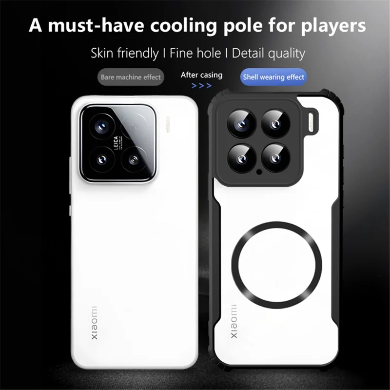 Custodia per Xiaomi 15 Compatibile con MagSafe Angoli Rinforzati TPU + Copertura Telefonica in Acrilico