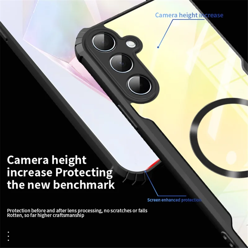 For Samsung Galaxy A35 5G Magnetic Case Reinforced Corners TPU + Acrylic Phone Cover