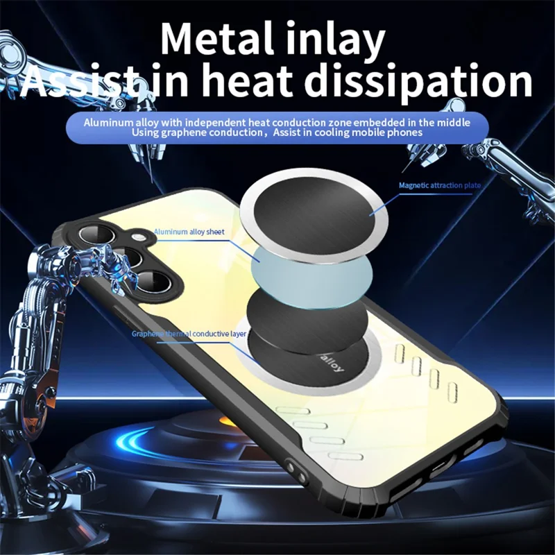 Für Samsung Galaxy S25 Hülle Verstärkte Ecken TPU + Acryl Wärmeableitung Handyhülle