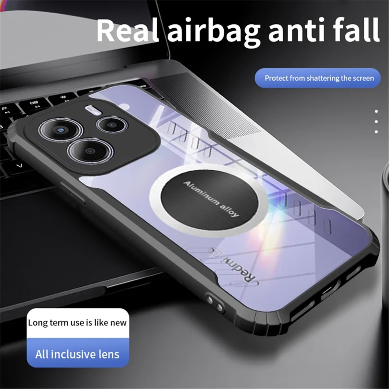 For Xiaomi Redmi Note 14 5G Case Reinforced Corners TPU + Acrylic Heat Dissipation Phone Cover