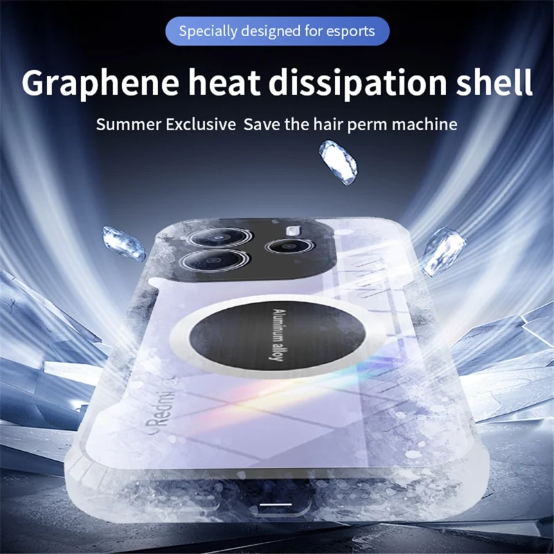 For Xiaomi Redmi Note 14 5G Case Reinforced Corners TPU + Acrylic Heat Dissipation Phone Cover