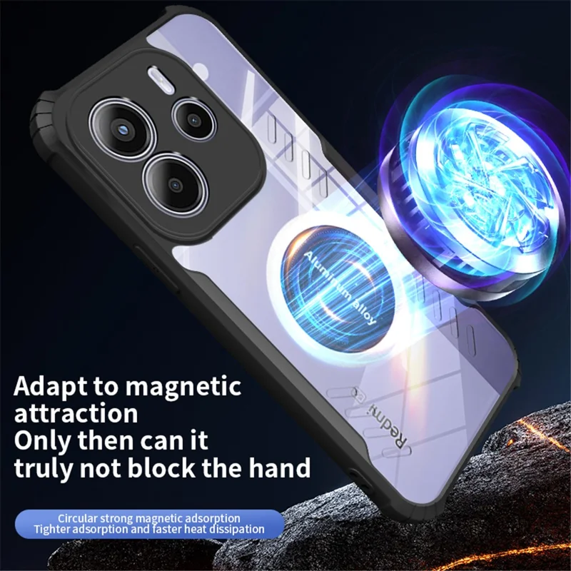For Xiaomi Redmi Note 14 5G Case Reinforced Corners TPU + Acrylic Heat Dissipation Phone Cover