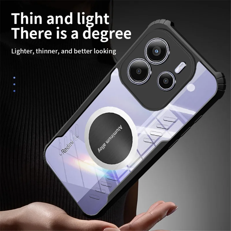 For Xiaomi Redmi Note 14 5G Case Reinforced Corners TPU + Acrylic Heat Dissipation Phone Cover