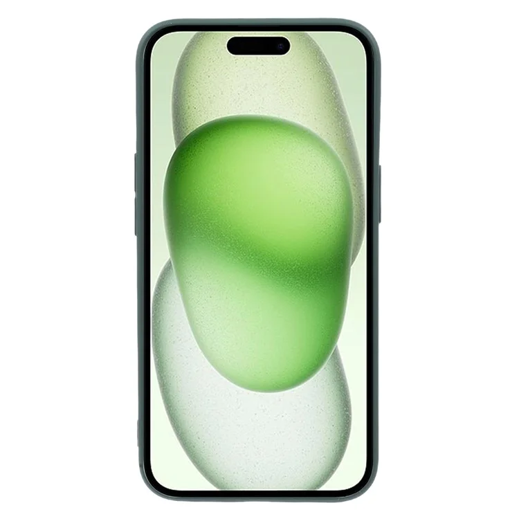 For iPhone 15 Plus Case Compatible with MagSafe Liquid Silicone Phone Cover with Tempered Glass Lens Protector - Green
