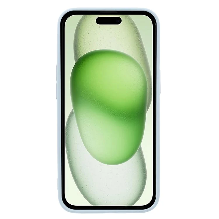 For iPhone 15 Case Compatible with MagSafe Liquid Silicone Phone Cover with Tempered Glass Lens Protector - Baby Blue