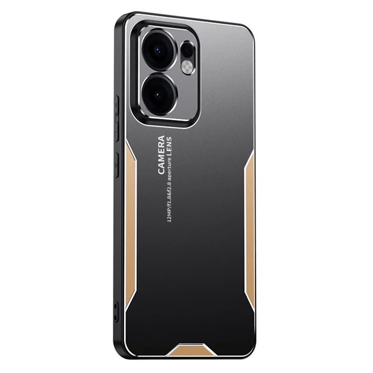 Cover per Oppo Reno13 F 4G in Lega di Alluminio TPU PC - Oro