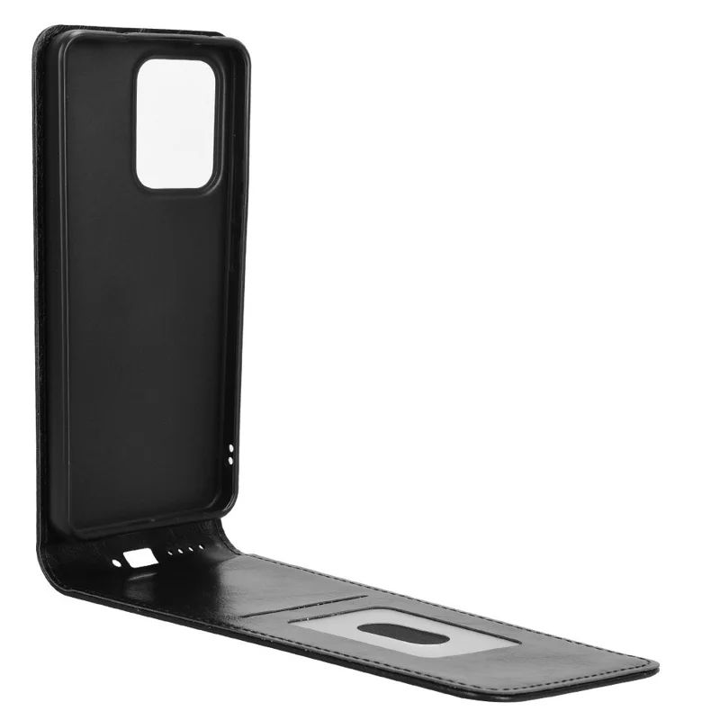 Pour Oppo Reno13 F 5G Étui avec Emplacement pour Carte Rabat Magnétique Vertical en Cuir - Noir