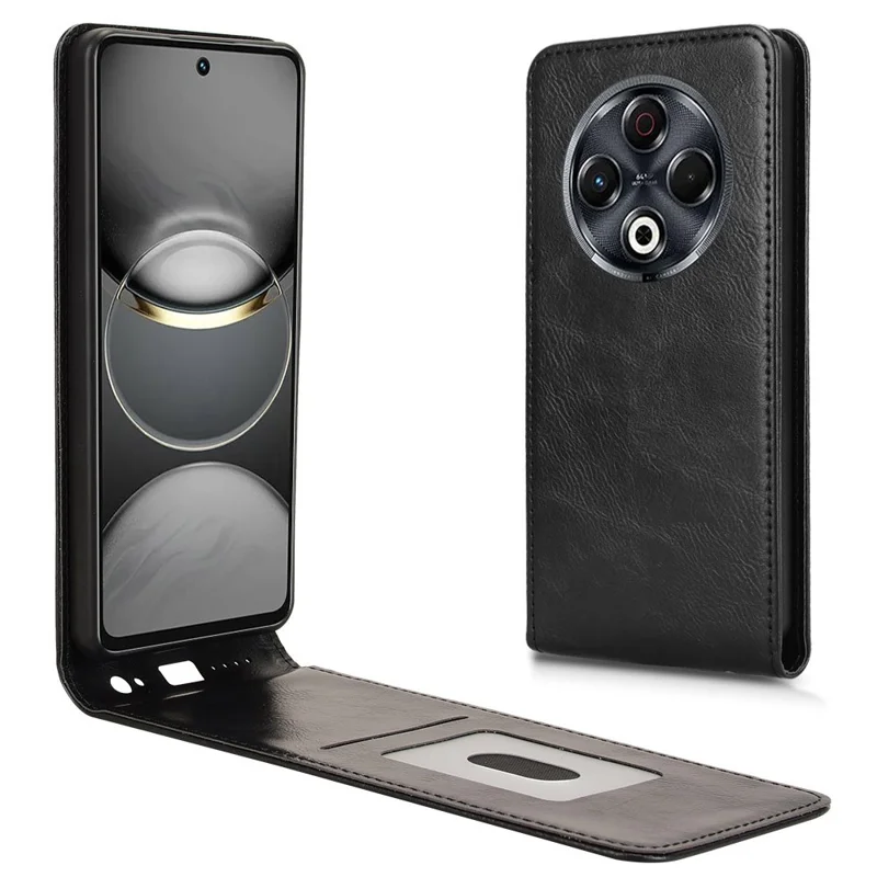 Cover per TECNO Spark 30 4G KL6 con Slot per Carta, Custodia in Pelle con Flip Magnetico Verticale - Nero
