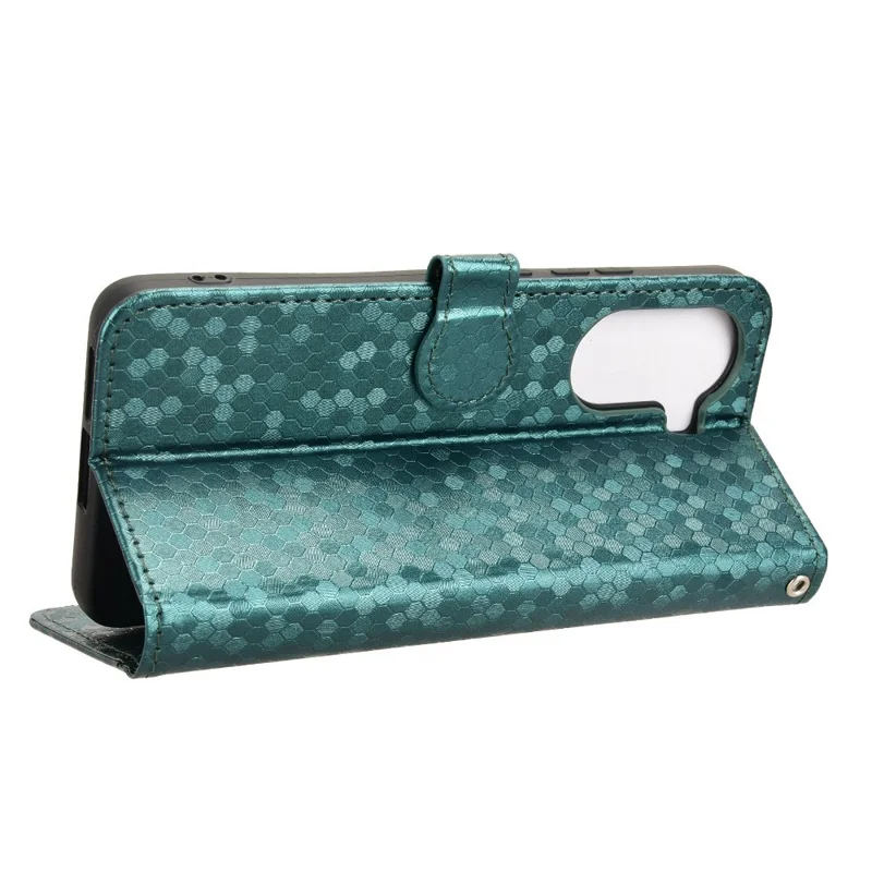 For Xiaomi Poco X7 Pro 5G  /  Redmi Turbo 4 5G Wallet Case Dot Pattern Imprint PU Leather Phone Cover - Green