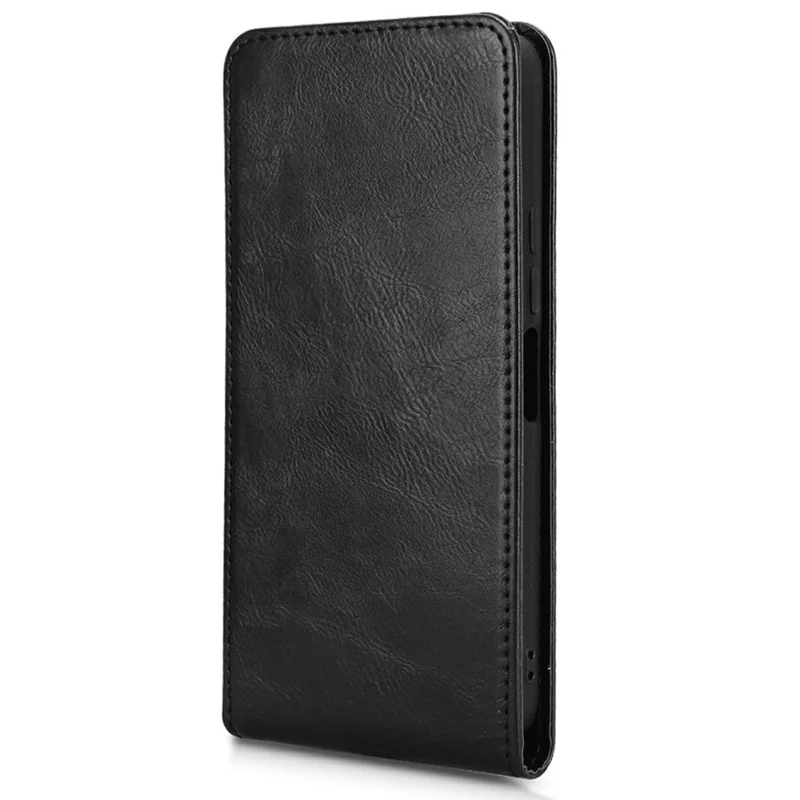 For Umidigi G9 5G  /  Note 90 Case with Card Slot Magnetic Vertical Flip Leather Phone Cover - Black