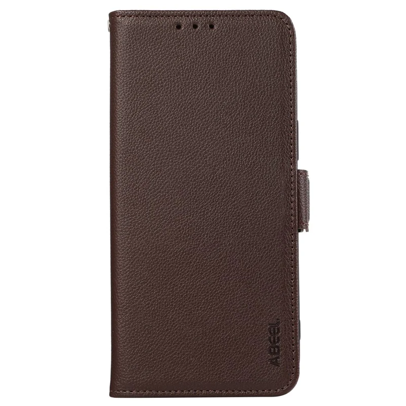 ABEEL For Xiaomi Poco X7 Pro 5G  /  Redmi Turbo 4 5G Case Litchi Texture Leather RFID Blocking Phone Cover - Brown