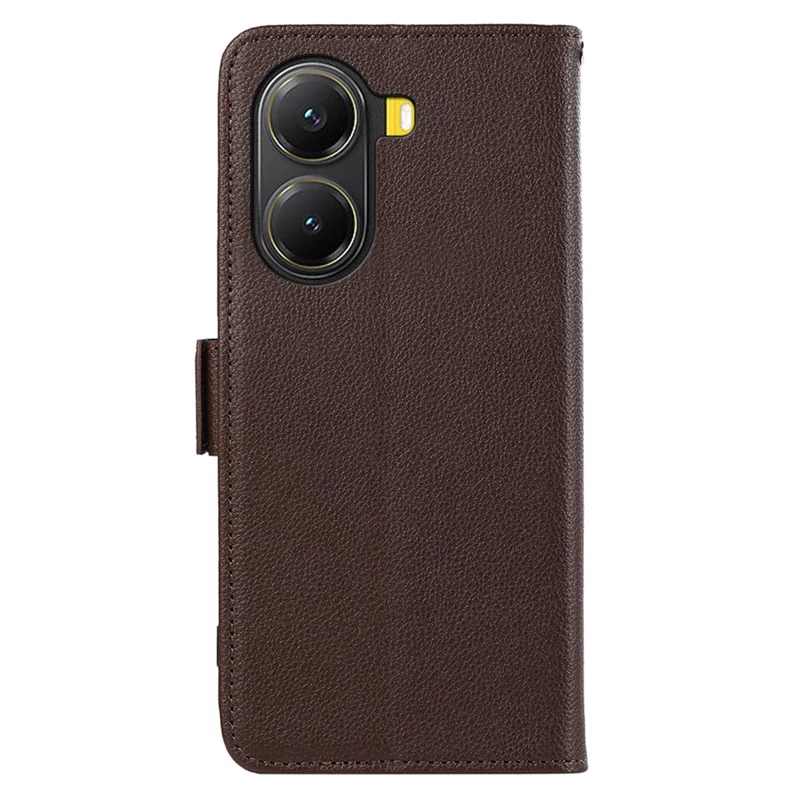 ABEEL For Xiaomi Poco X7 Pro 5G  /  Redmi Turbo 4 5G Case Litchi Texture Leather RFID Blocking Phone Cover - Brown