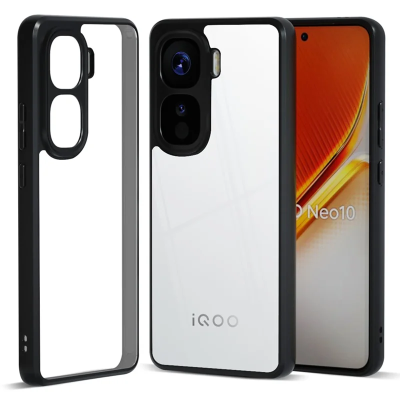 IBMRS For vivo iQOO Neo10 5G / Neo10 Pro 5G Case TPU + PC Heavy Duty Shockproof Phone Cover - Transparent Black