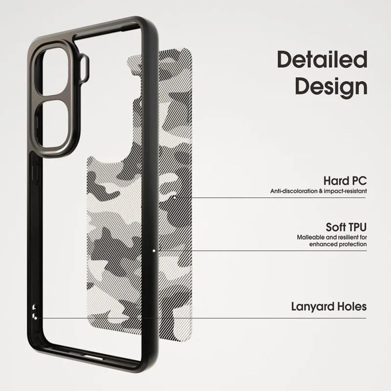 IBMRS For vivo iQOO Neo10 5G / Neo10 Pro 5G Case TPU + PC Heavy Duty Shockproof Phone Cover - Transparent Black