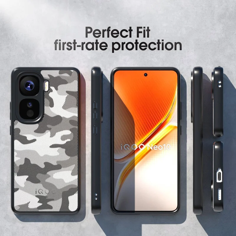 IBMRS For vivo iQOO Neo10 5G / Neo10 Pro 5G Case TPU + PC Heavy Duty Shockproof Phone Cover - Transparent Black
