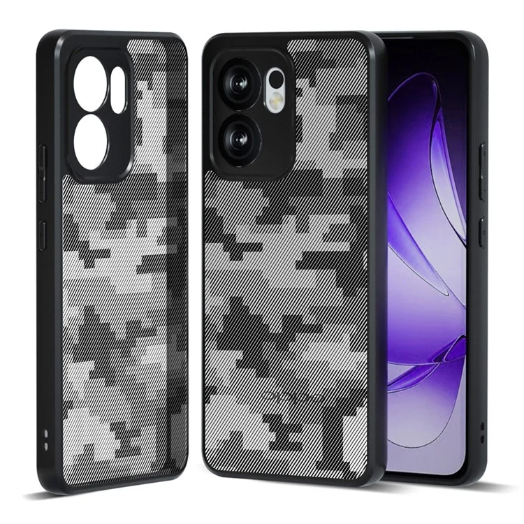 Capa IBMRS para Oppo Reno13 F 5G - Proteção Militar Anti-Impacto TPU + PC - Camuflagem em Grade