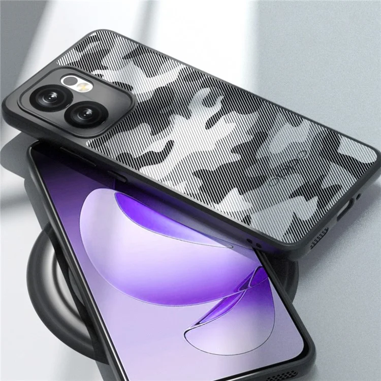 Capa IBMRS para Oppo Reno13 F 5G - Proteção Militar Anti-Impacto TPU + PC - Camuflagem em Grade