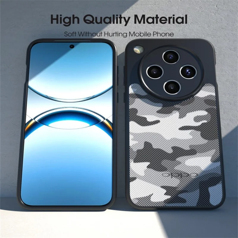 IBMRS Dla Oppo Find X8 5G Etui TPU + PC Wytrzymałe Antywstrząsowe Pokrowiec Ochrona Aparatu - Siatka Kamouflage