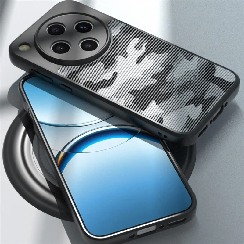 IBMRS Dla Oppo Find X8 5G Etui TPU + PC Wytrzymałe Antywstrząsowe Pokrowiec Ochrona Aparatu - Siatka Kamouflage