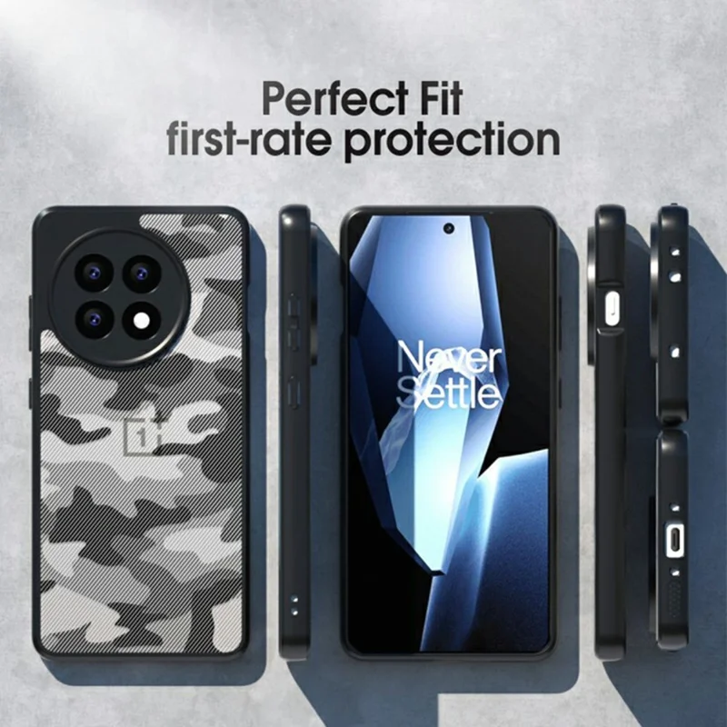 Cover per IBMRS per OnePlus Ace 5 5G / Ace 5 Pro 5G / 13R 5G TPU + PC Antiurto Resistente con Protezione Fotocamera - Nero Opaco