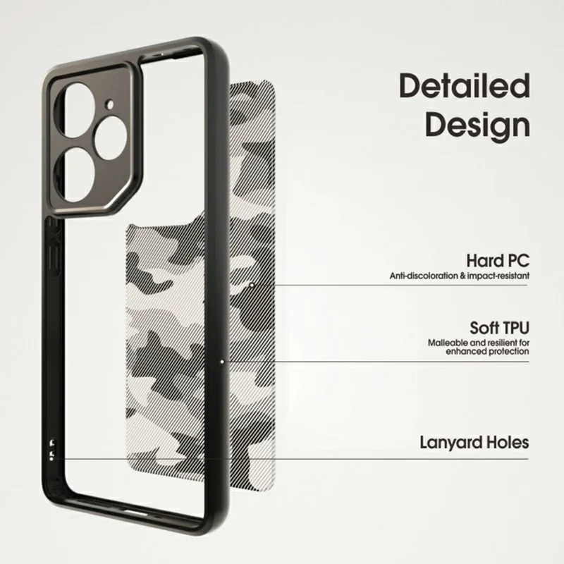 IBMRS For Realme Neo7 5G Case TPU + PC Heavy Duty Shockproof Phone Cover - Matte Black