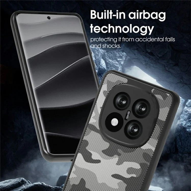 IBMRS Per Xiaomi Redmi Note 14 Pro+ 5G Cover TPU + PC Antiurto per Cellulare - Mimetico Artistico