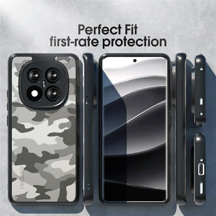 IBMRS Per Xiaomi Redmi Note 14 Pro+ 5G Cover TPU + PC Antiurto per Cellulare - Mimetico Artistico