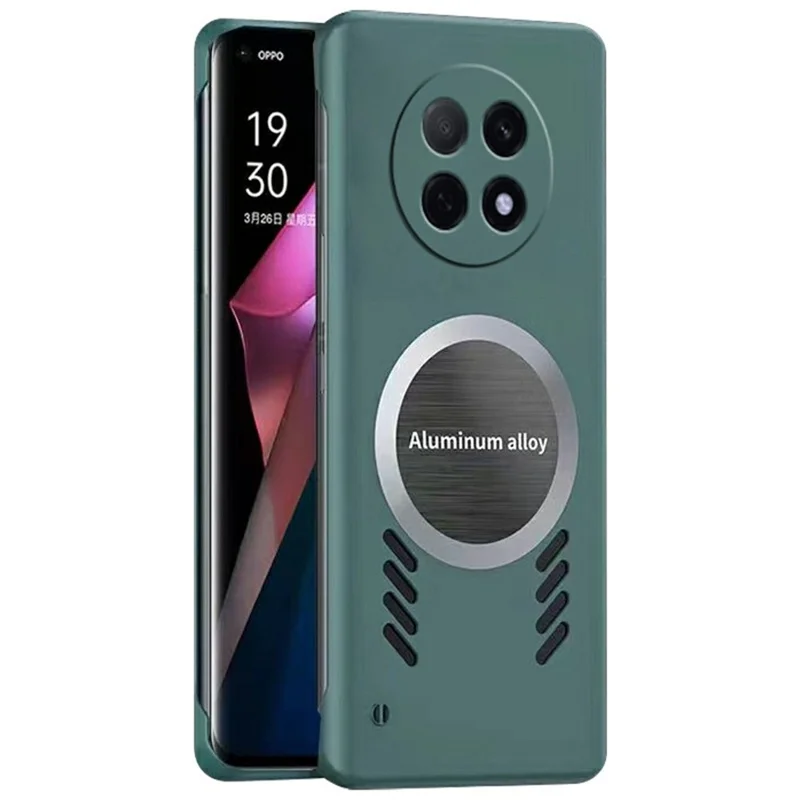 Voor Oppo F29 Pro 5G (wereldwijd) / A5 Pro 5G (China) hoesje hard PC randloos warmteafvoer telefoonhoesje - groen