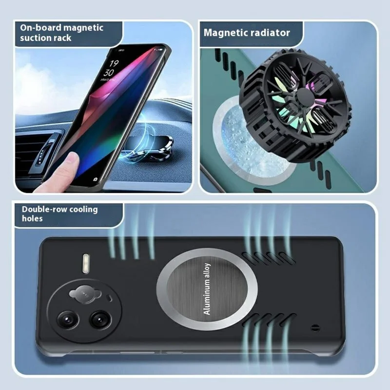 For Xiaomi Poco F7 Ultra 5G / Redmi K80 Pro 5G Case Hard PC Frameless Heat Dissipation Phone Cover - Green