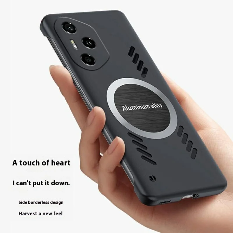 For Honor 300 Pro Case Hard PC Frameless Heat Dissipation Phone Cover - Black