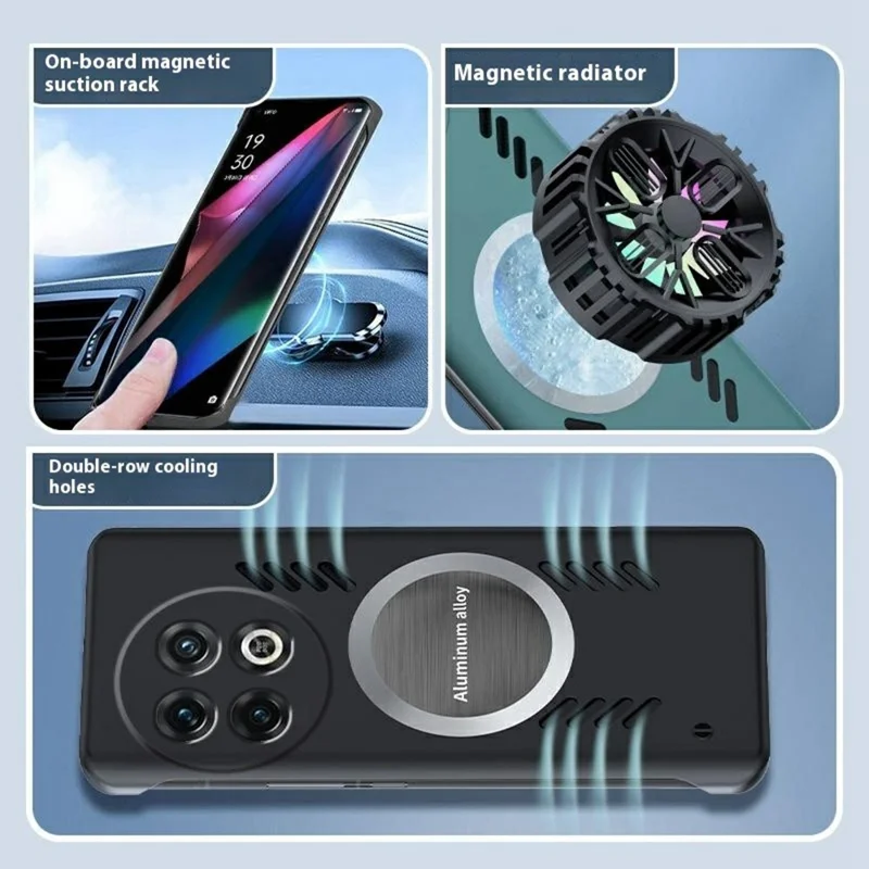 Obudowa na OnePlus Ace 5 5G / Ace 5 Pro 5G, twarda obudowa PC bez ramek z odprowadzaniem ciepła, kolor zielony