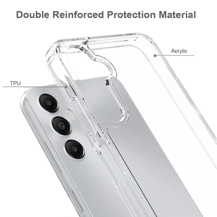 Cover posteriore per Samsung Galaxy M14 4G - Custodia trasparente antiurto in TPU + Acrilico