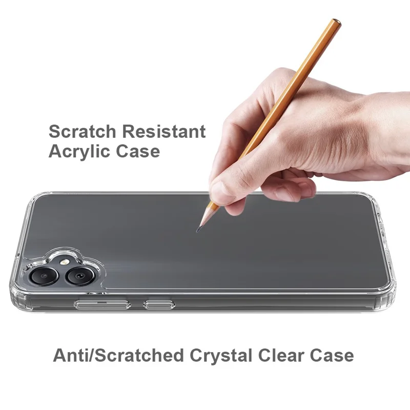 For Samsung Galaxy M05 4G / F05 Clear Phone Case TPU + Acrylic Shockproof Phone Back Cover