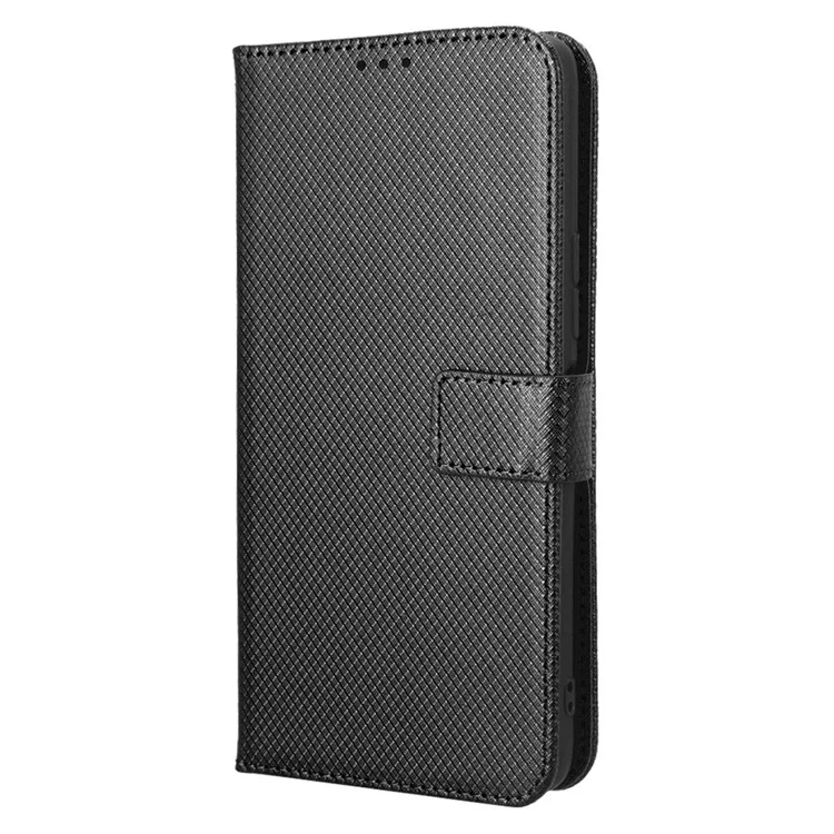 Para Umidigi F3 4g / F3 5G / F3 SE / F3S Wallet Telephip Texture Texture PU Cuero Cubierta a Prueba de Amortiguadores Con Soporte - Negro